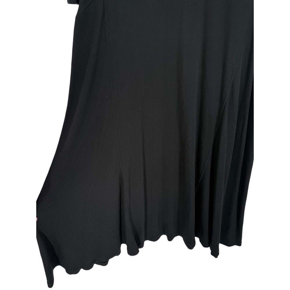 Polo Ralph Lauren Women's Waffle Knit Fit and Flare Midi Dress Black Size XL - Picture 7 of 12